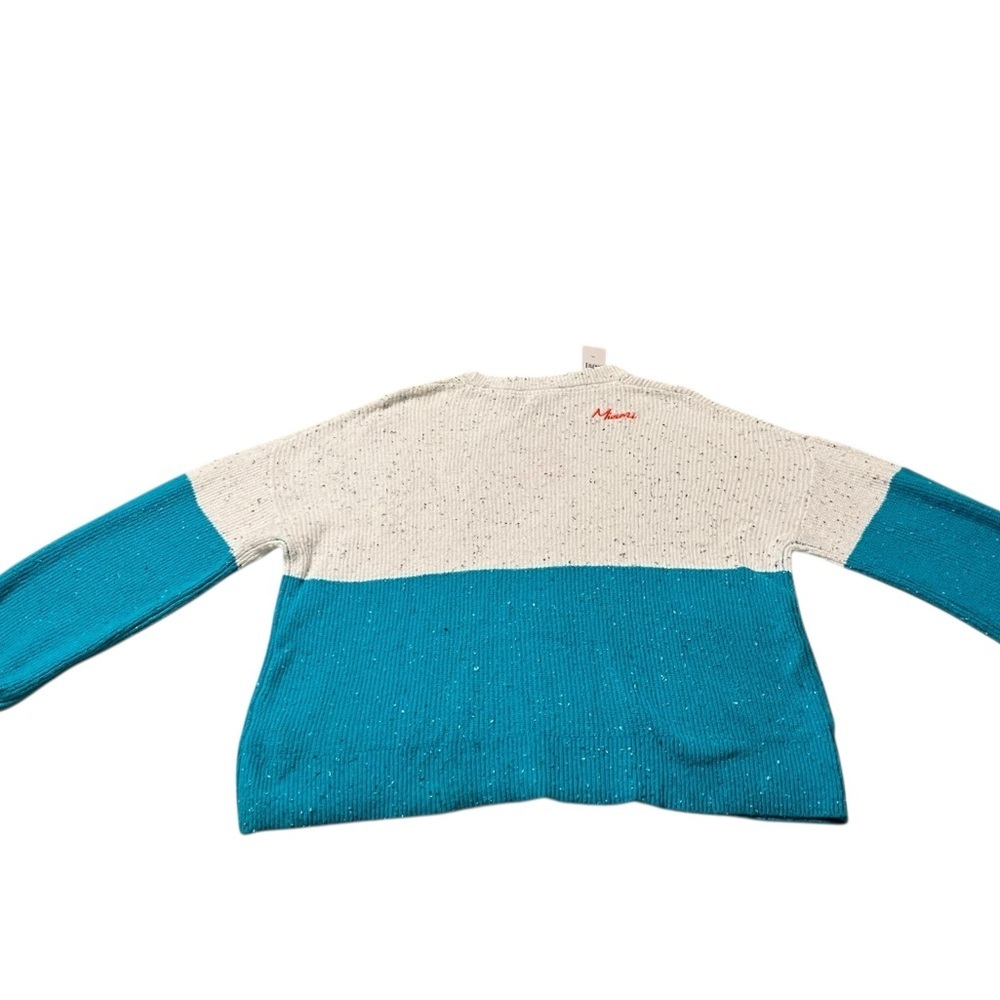 Miami Dolphins Colorblock Sweater WEAR by Erin Andrews | NFL Official NWT - XXL - Picture 4 of 7